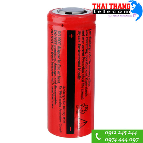 Pin sạc 26650 UltraFire 5000mAh có mạch bảo vệ