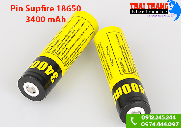 Pin sạc 18650 dung lượng lớn Supfire 3400mAh