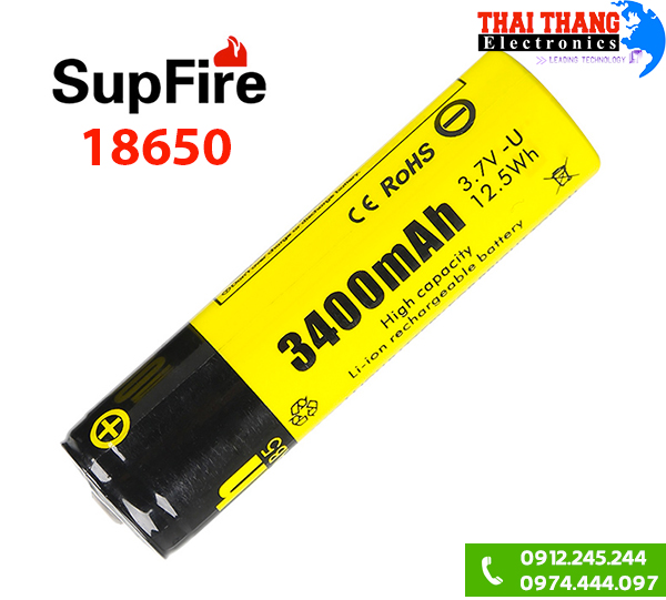 Pin Supfire 18650 3400mAh chính hãng giá rẻ