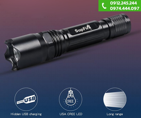 Đèn pin Supfire C2 siêu sáng