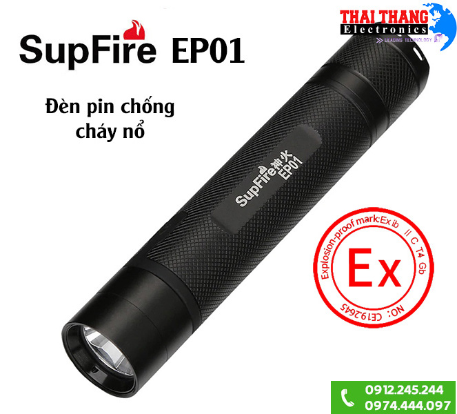 Đèn pin chống cháy nổ Supfire EP01