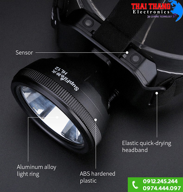 Đèn pin đội đầu siêu sáng pha to Supfire HL12