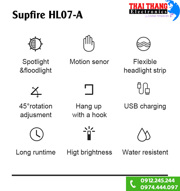 Đèn  pin đội đầu Supfire HL07-A