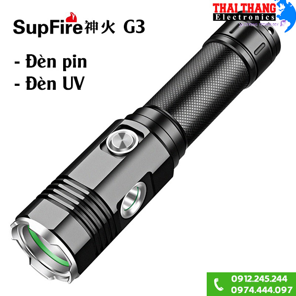 Đèn UV siêu sáng 2 trong 1 Supfire G3