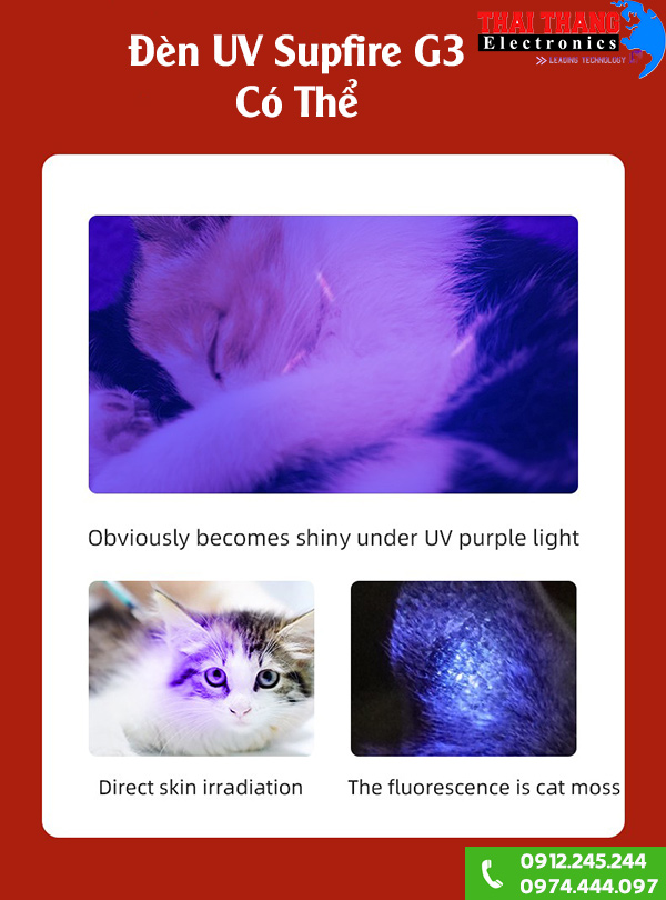 Đèn UV siêu sáng 2 trong 1 Supfire G3