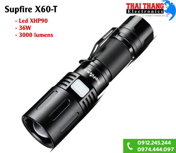 Đèn pin cầm tay siêu sáng Supfire X60-T