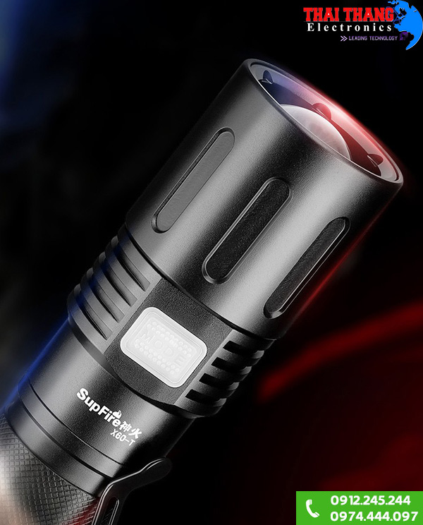 Đèn pin cầm tay siêu sáng Supfire X60-T