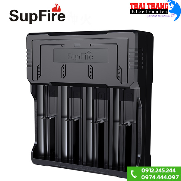 Sạc 4 pin 26650 đa năng Supfire dây USB