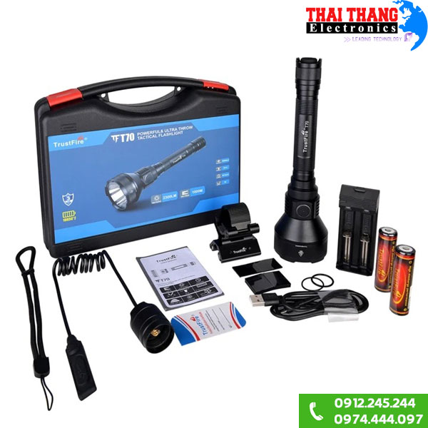 Đèn pin chiếu xa TrustFire T70 xa 1km