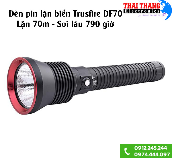 Đèn pin chống nước lặn biển TrustFire DF07 70m