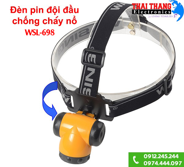 Đèn pin chống cháy nổ Wasing WSL-698 đội đầu