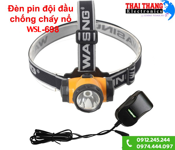 Đèn pin chống cháy nổ Wasing WSL-698 đội đầu