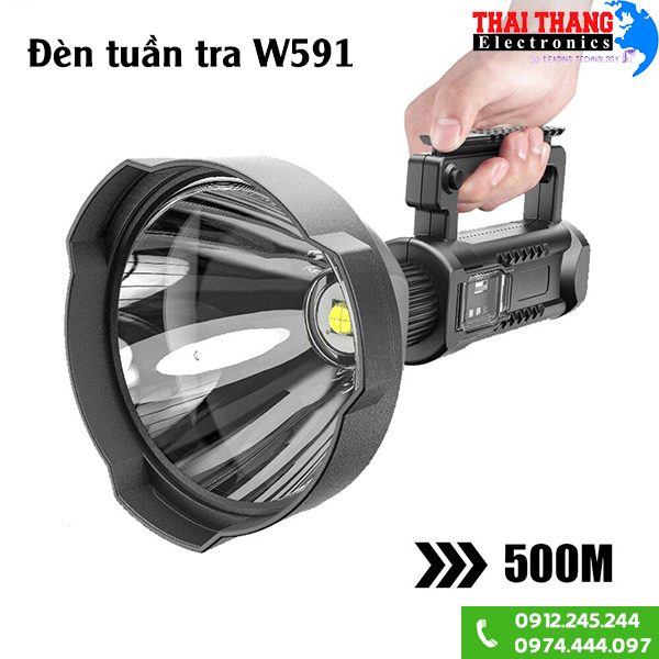 Đèn pin sạc tuần tra siêu xa W591