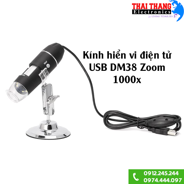 Kính hiển vi điện tử USB DM38 Zoom 1000x