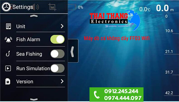 Máy dò cá mini không dây FF03 Wifi