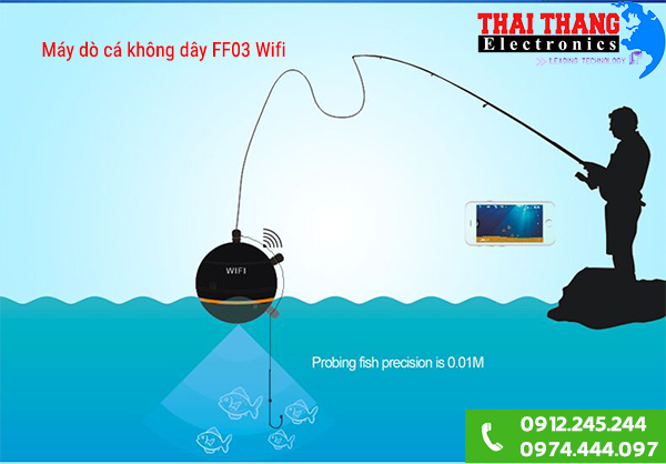 Máy dò cá mini không dây FF03 Wifi
