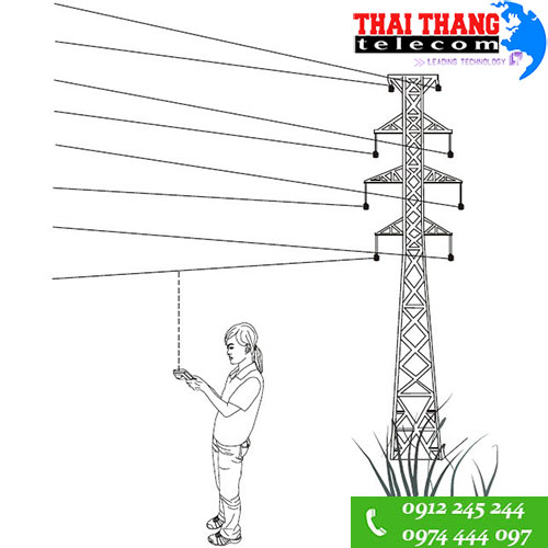 Máy đo độ cao đường dẫn điện 3 - 23m