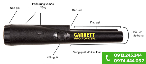 Máy dò vàng cầm tay Garett Pro Pointer