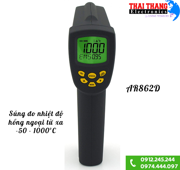Súng đo nhiệt độ từ xa AR862D -50 đến 1000ºC