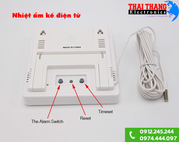 Nhiệt ẩm kế điện tử AR867 đo nhiệt độ, độ ẩm, đồng hồ báo thức