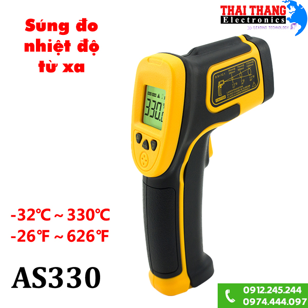 Súng đo nhiệt độ hồng ngoại AS330 -32 đến 330 độ C