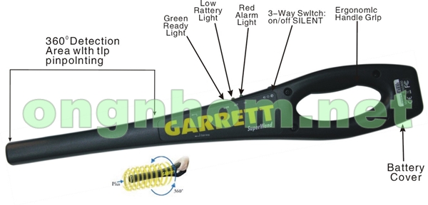 Máy dò kim loại cầm tay Garrett Super Wand (USA)