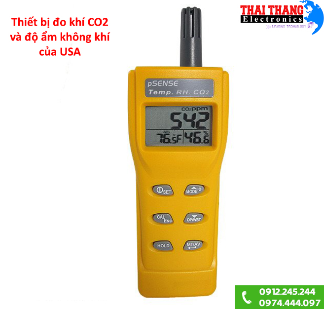 Máy đo nồng độ khí CO2 trong không khí và nhiệt độ