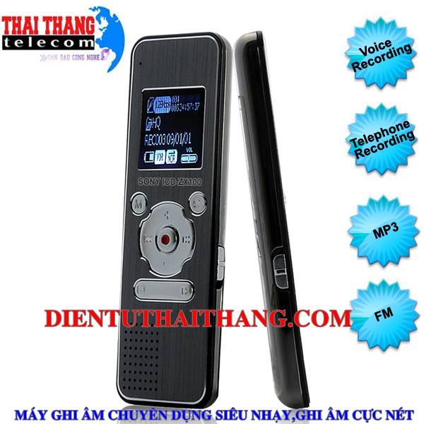 MÁY GHI ÂM SIÊU NHỎ,SIÊU MỎNG,SIÊU NÉT SONY ICD ZX