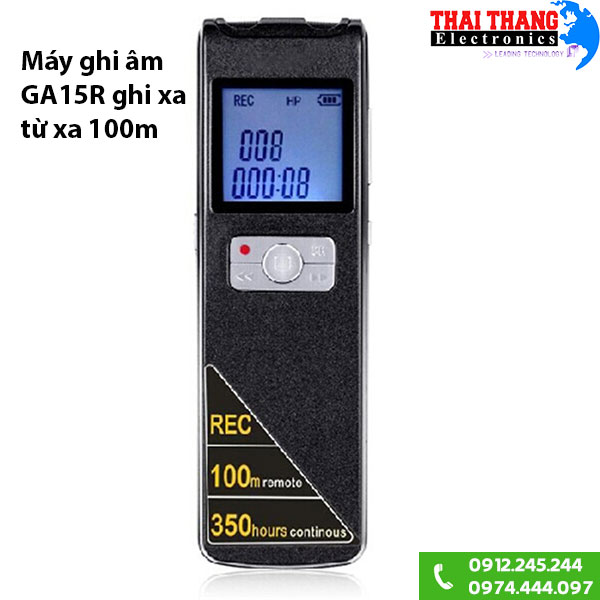 Máy ghi âm ghi âm từ xa GA15R xa 100m lâu 15 ngày