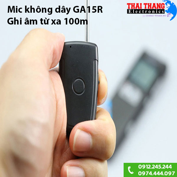Máy ghi âm ghi âm từ xa GA15R xa 100m lâu 15 ngày