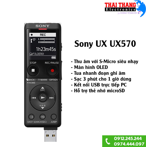 Máy ghi âm Sony UX UX570 chính hãng