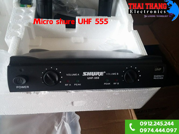 Micro Shure UHF 555 chính hãng giá rẻ