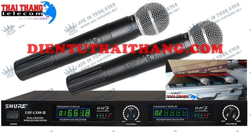 MICRO KHÔNG DÂY SHURE LX88III/SM58 CHÍNH HÃNG USA-
