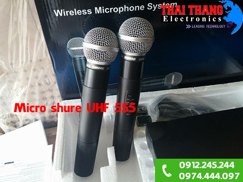 Micro Shure UHF 555 chính hãng giá rẻ