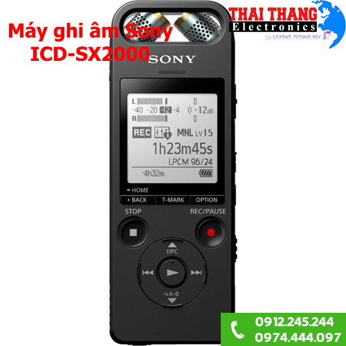 Máy ghi âm Sony ICD-SX2000 cho nhà báo phóng viên