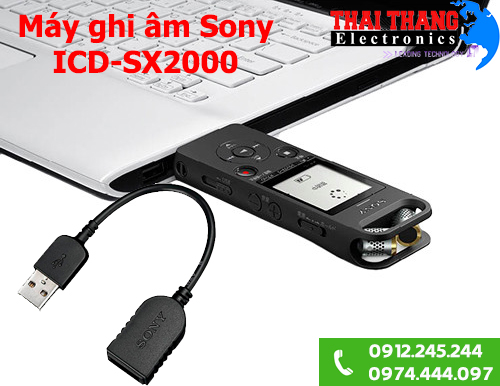 Máy ghi âm Sony ICD-SX2000 cho nhà báo phóng viên
