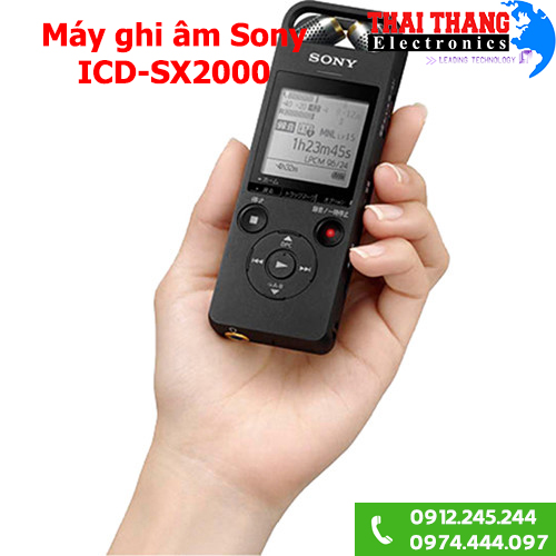 Máy ghi âm Sony ICD-SX2000 cho nhà báo phóng viên