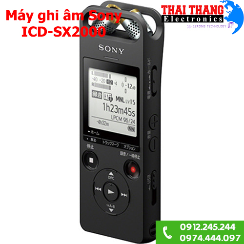 Máy ghi âm Sony ICD-SX2000 cho nhà báo phóng viên