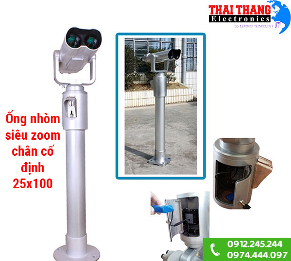 Ống nhòm siêu zoom ngắm cảnh GBCN25x100 chân cố đị