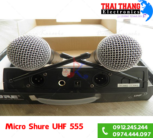 Micro Shure UHF 555 chính hãng giá rẻ