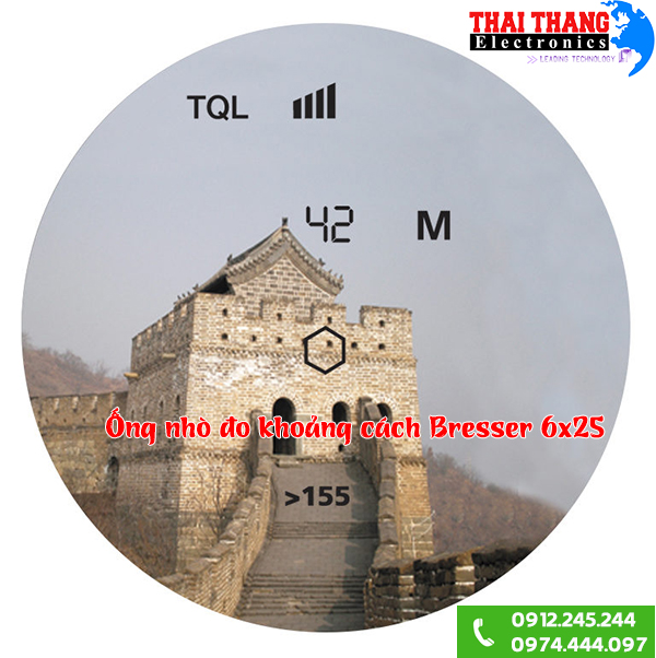Ống nhòm đo khoảng cách cầm tay Bresser 6x25 800m