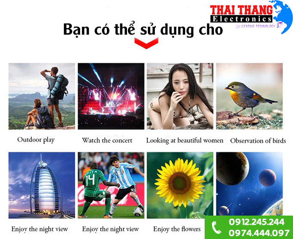 Ống nhòm hồng ngoại 1 mắt kèm chân bắt ray DL77