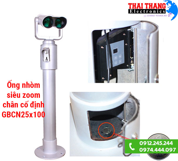 Ống nhòm siêu zoom ngắm cảnh GBCN25x100 chân cố định