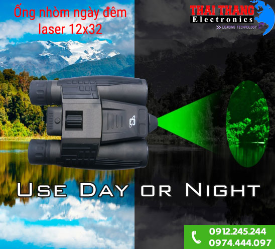 ống nhòm nhìn ngày đêm laser 12x32