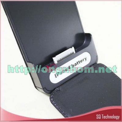 Pin ngoài dự trữ IPhone 4 kiêm bao da bảo vệ