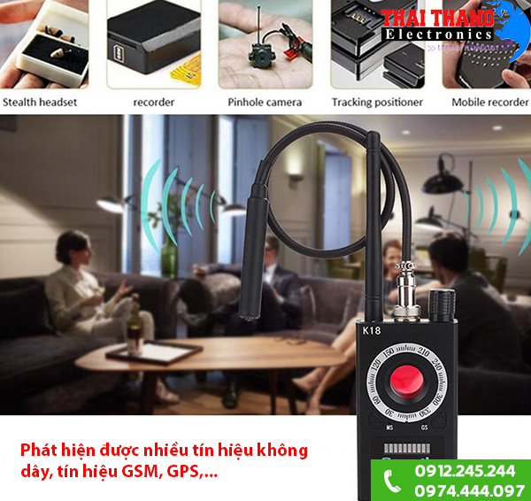 Thiết bị phát hiện camera điện thoại camera K18