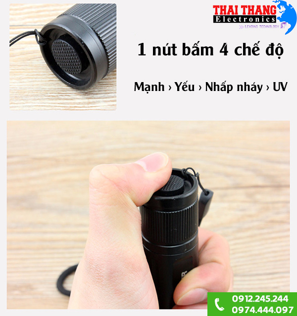 Đèn pin chiếu tia cực tím Winning Light UV14-TT