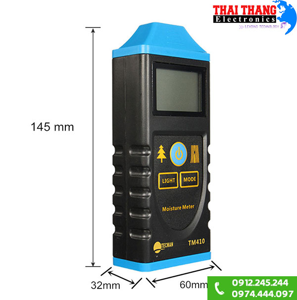 Máy đo độ ẩm gỗ mùn cưa, bột gỗ, giấy TM410