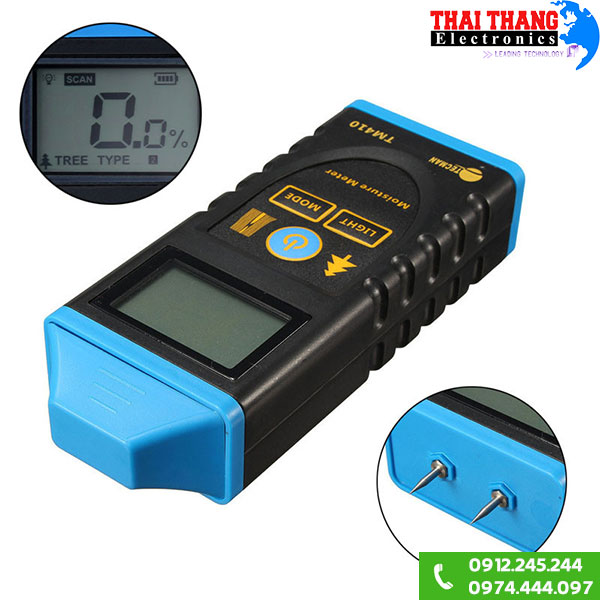 Máy đo độ ẩm gỗ mùn cưa, bột gỗ, giấy TM410