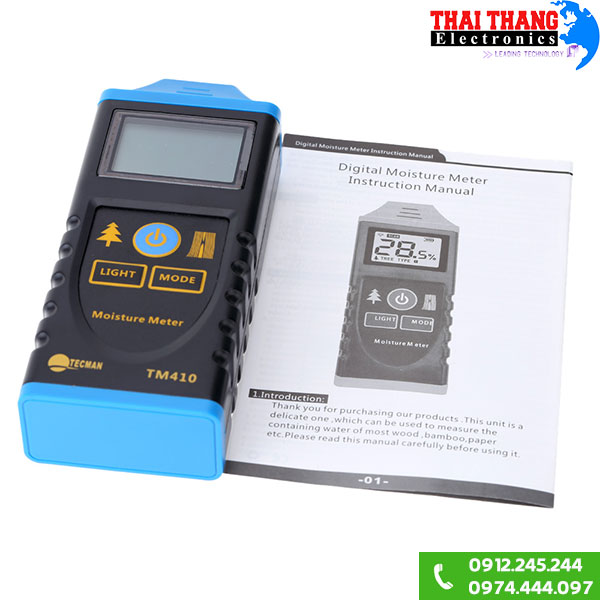 Máy đo độ ẩm gỗ mùn cưa, bột gỗ, giấy TM410